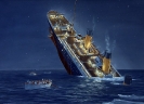 Titanic Der Untergang - Gouache 60 x 80 cm