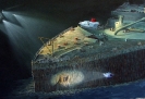 Titanic Tauchboot Alvin am Wrack - Gouache 50 x 35 cm